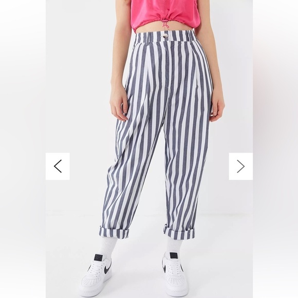 Urban Outfitters Percy High Rise Tapered Striped Pants sz 4 - Picture 1 of 12